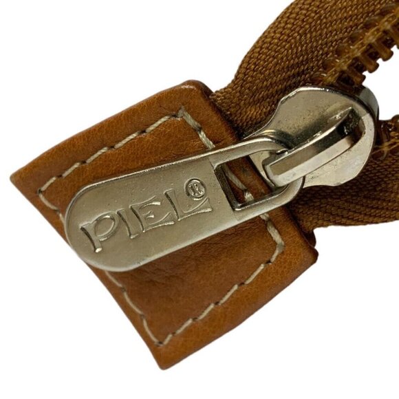 Piel Womens Leather Briefcase Tote Camel Laptop Bag Multiple Pockets Executive - Picture 10 of 10